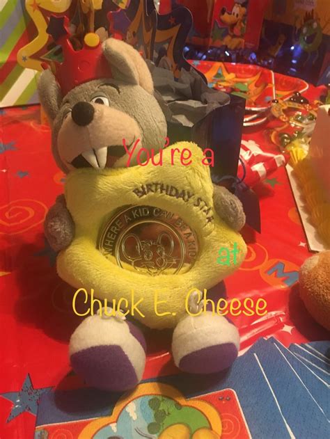 Youre A Birthday Star At Chuck E Cheese Chuck E Cheese Birthday