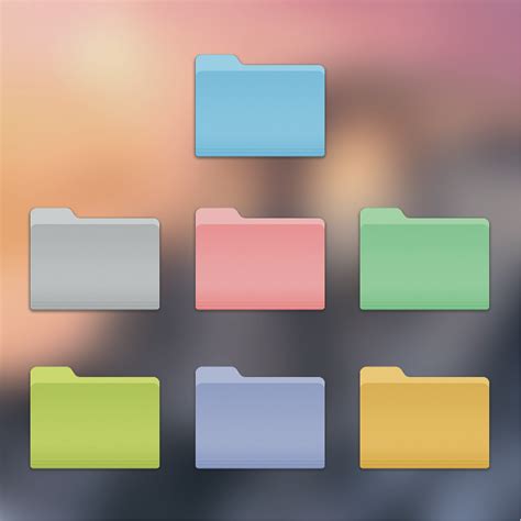 Coloured Selection Of Mac Os X Folder Icon Pack By Julian8109 On Deviantart