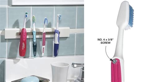 Or… visit a garage sale and pick up an interesting piece that can be turned into a stylish. Magnetic Toothbrush Holder Cleanly Mounts Your Toiletries For Easy Access | Lifehacker Australia
