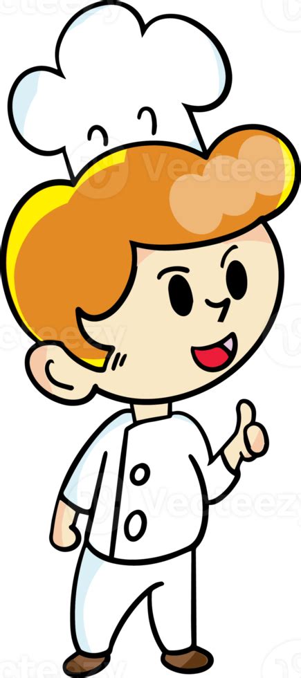 Free The Chef Cartoon Character Drawing Design For Food Concept