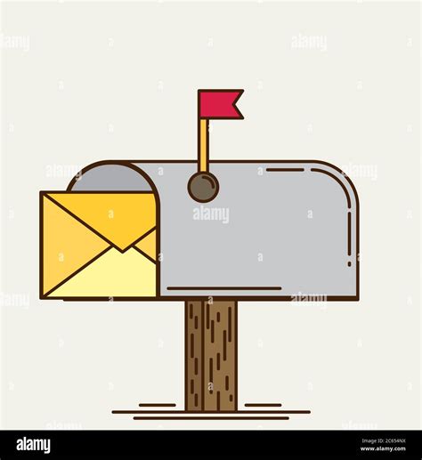 Vector Mailbox Icon Flat Stock Vector Image And Art Alamy