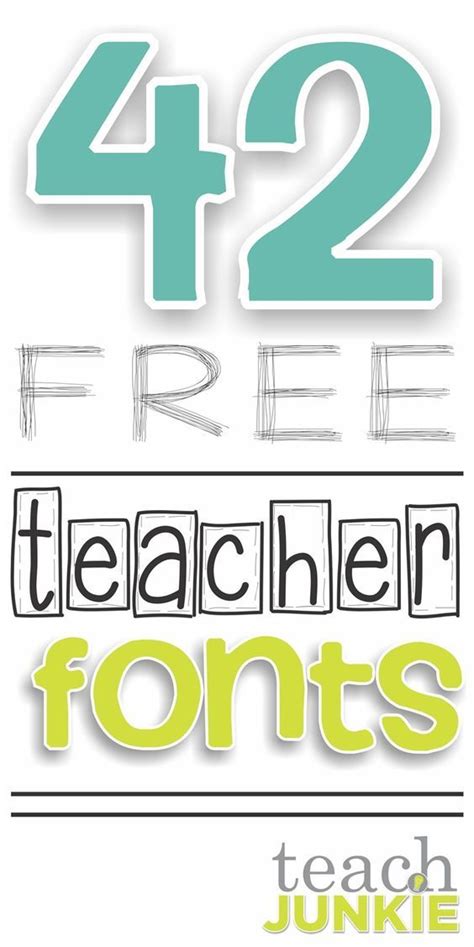 42 Free Fonts For Teachers Teacher Fonts Teaching Teacher