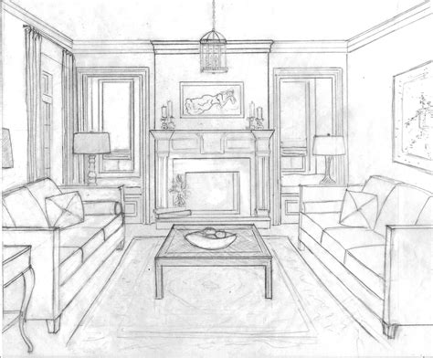 Concept Drawing Drawing Interior Perspective Drawing Architecture