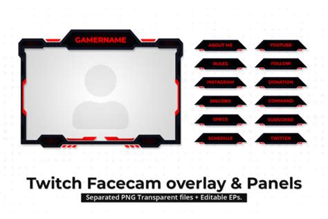 Twitch Facecam Overlay And Twitch Panels Graphic By Imranart · Creative
