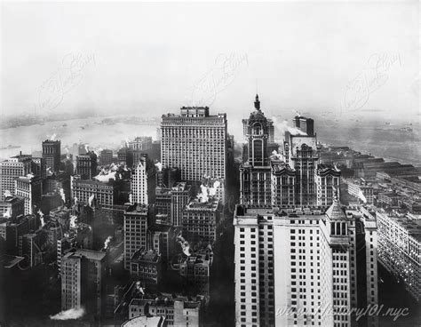 View Of Downtown Manhattan From The Woolworth Building Nyc In 1920