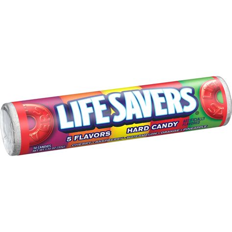 All City Candy Life Savers Hard Candy 5 Flavors 114 Oz Roll Hard