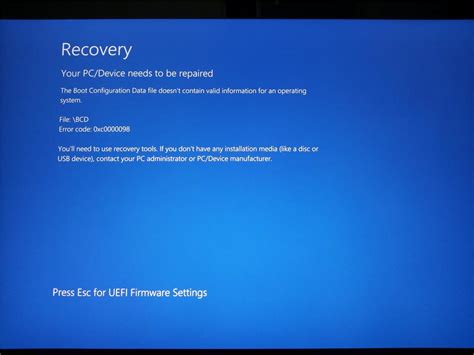 In order to fix the problem, just follow. Your PC/Device needs to be repaired - Error code ...