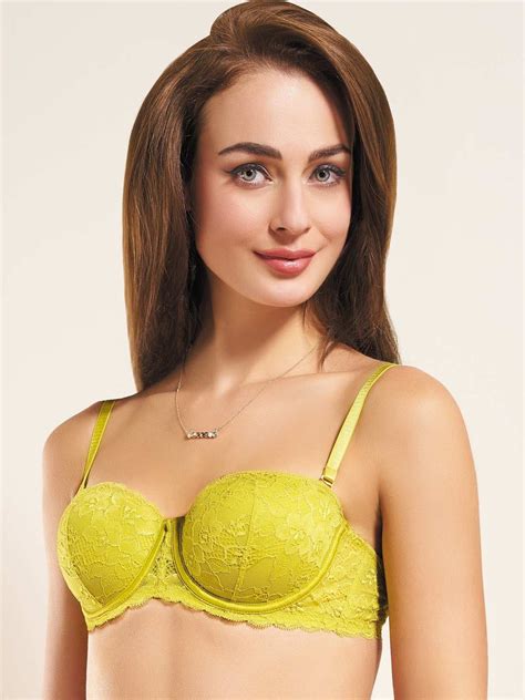 Buy Amante Yellow Lace Multiway Bra Online India Bra Multiway Bra Yellow Lace