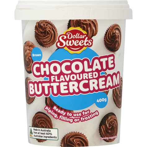 Dollar Sweets Chocolate Flavoured Buttercream 400g Woolworths