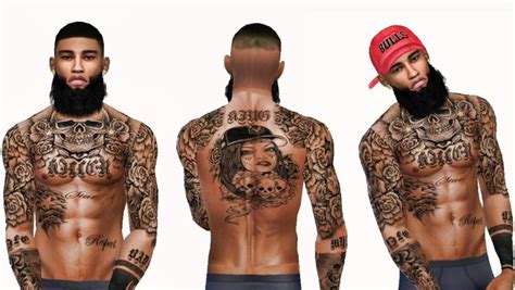 The Sims 4 Cc Sims 4 Tattoos Sims 4 Men Clothing Sims 4