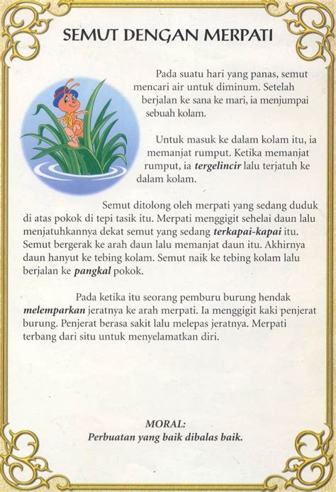 Bahasa Melayu Tahun Satu Marilah Membaca Cerita Cerit