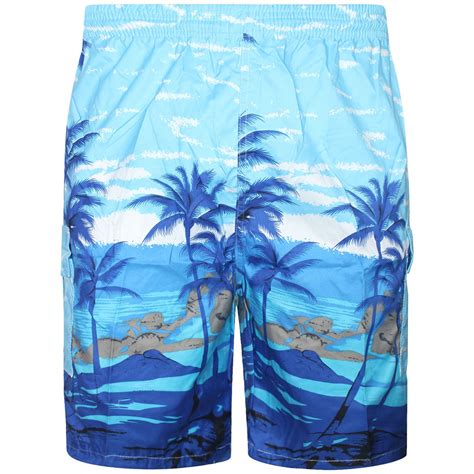 Mens Hawaiian Swimming Trunks Board Shorts Mesh Tropical Beach Holiday