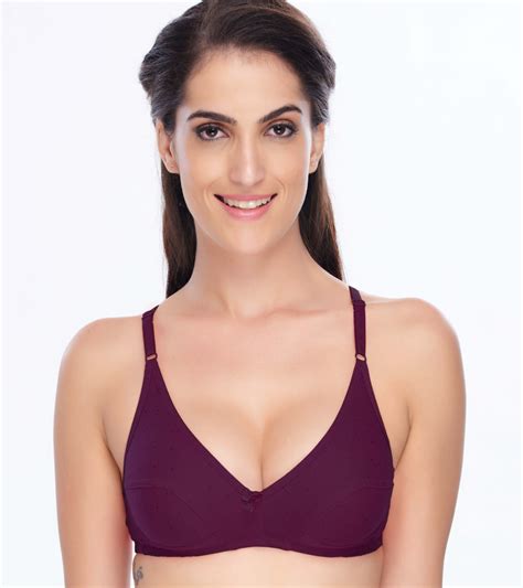 Daisy Dee Cotton Lightly Padded Non Wired Full Coverage Wine Bra LULU