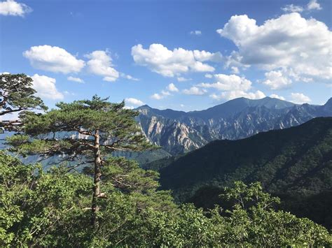 The View To Beautiful Mountains From The High Peak Seoraksan National