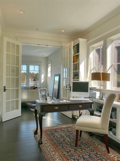 Dark Wood French Doors Home Office Victorian With Carved Wood Desk Dark