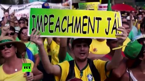 Manifestations Massives Au Br Sil Contre Dilma Rousseff Vid O Dailymotion