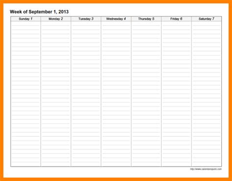 4 Weekly Calendar Printable Introduction Letter