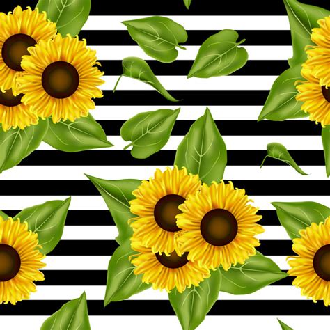 Printable Sunflower Pattern Museonart