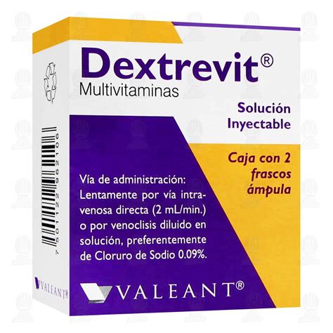 Dextrevit Multivitaminas Solución Inyectable 2 Frascos Ámpula