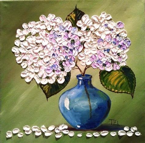 Hydrangeas In Vase Oil Painting Original Oil Painting Etsy In