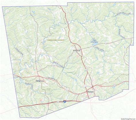 Map Of Haralson County Georgia