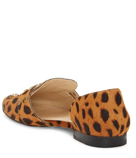 Loafers Wenerly Leopard Print Two Piece Stud Flats Naturalleopard