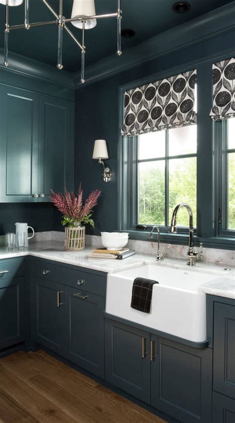Green Kitchen Cabinets Highlight Cabinets With Bold Greens Backsplash