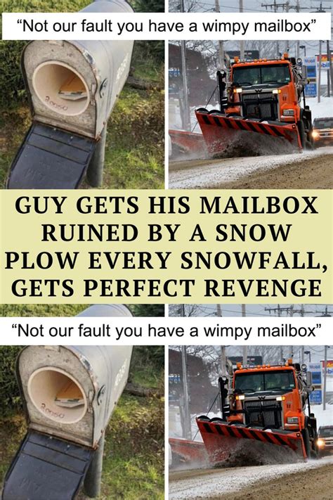 Guy Gets His Mailbox Ruined By A Snow Plow Every Snowfall Gets Perfect
