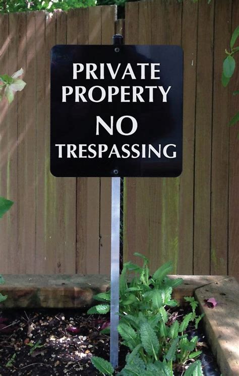 Private Property No Trespassing Sign Attached To A Sturdy Yard Etsy