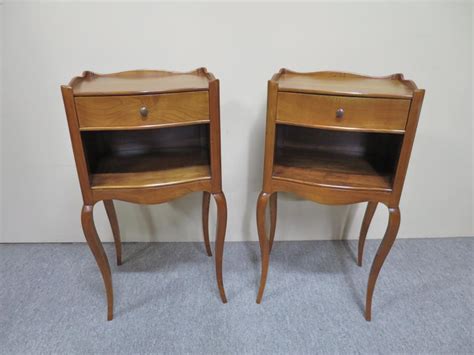 Keane driftwood solid wood charging nightstand options. Buy Vintage Cherry Wood Bedside Tables from Nostalgia Antiques