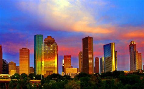 Houston Skyline Wallpapers Wallpaper Cave