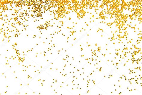 Golden Glitter Falling Isolated On White — Stock Photo © Severija 57765153