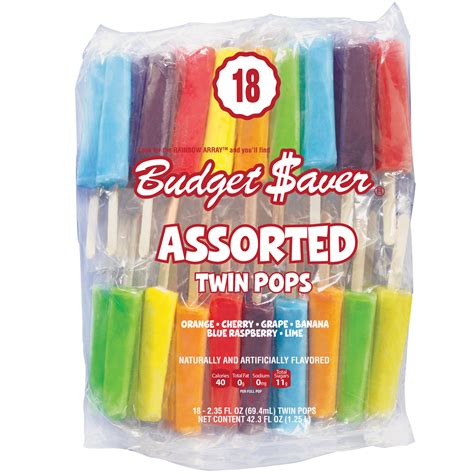 Ziegenfelder Assorted Twin Pops 423 Fl Oz 18 Ct