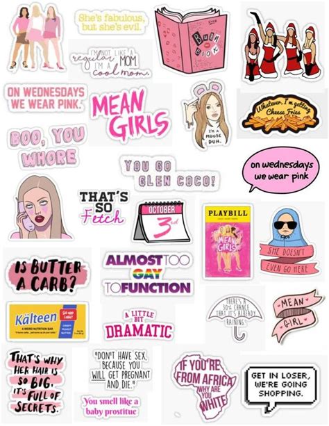 Mean Girls Stickers Girl Stickers Printable Stickers Iphone Case