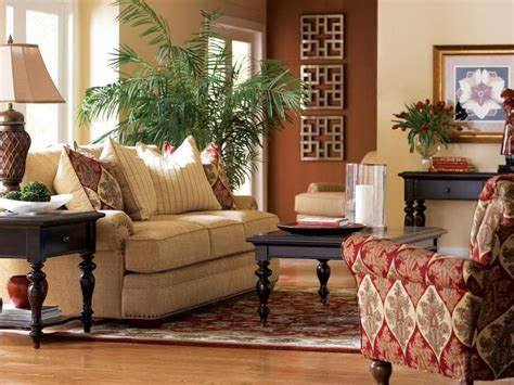 Neutral Traditional Living Room With Red Accents Hgtv