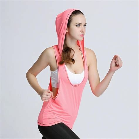 Women Active Quick Dry Yoga Hooded Top 4 Colors Womens Workout
