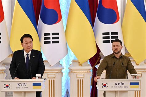 South Korea's Yoon pledges more military supplies and aid to Ukraine width=