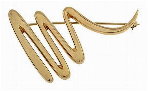 Paloma Picassos 18ct Gold Abstract Brooch By Tiffany And Co Brooches Jewellery