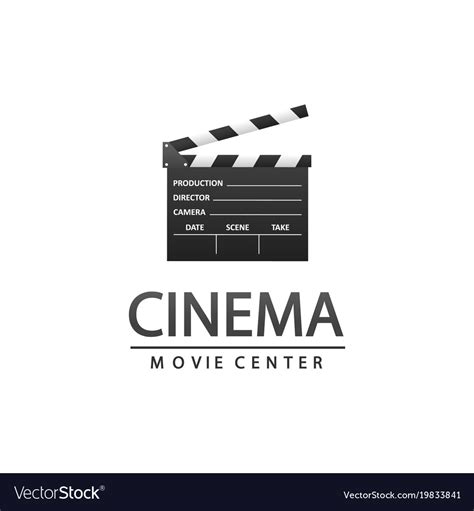 Cinema Logo With Clapper Royalty Free Vector Image