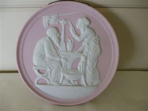 Bisque Wall Plaque Cameo Wedgewood Style Soft Pink Grecian Etsy