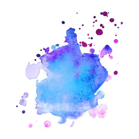 Abstract Isolated Colorful Vector Watercolor Splash Grunge Element For