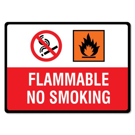 Flammable No Smoking Sign The Signmaker