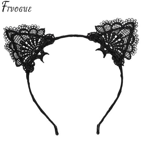 Black Sexy Lace Cat Ear Headbands For Birthday Party T Women Hoop