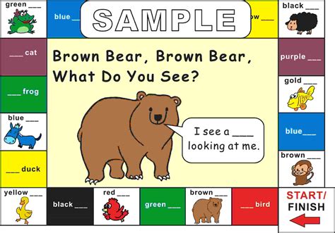 Eric Carle Brown Bear What Do You See Game Board Brown Bear Board