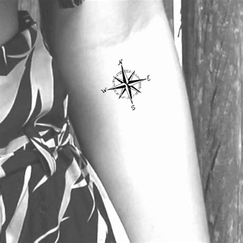 Compass Rose Temporary Tattoo Etsy Canada