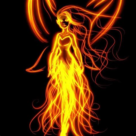 Fire Fairy Fairy Fire Painting Drawing Sketching Fantasy