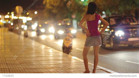 prostitute waiting costumer at night stock video 1104845