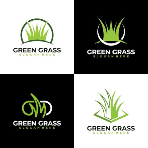 Premium Vector Set Of Grass Logo Icon Vector Design Template