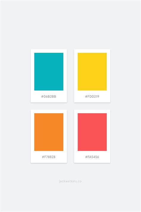 Bright Colourful And Modern Brand Color Palette Curated By Jack