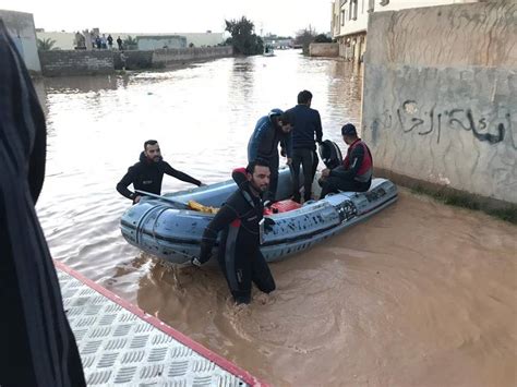 Heavy Rain Causes Flooding In Wadi Rabea District In Southern Tripoli